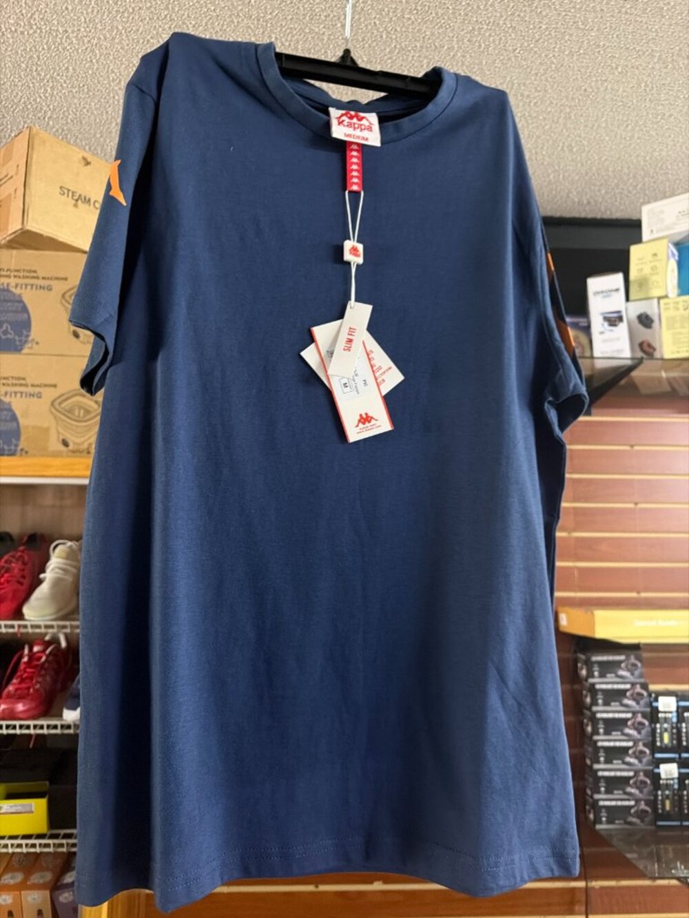 Kappa Mens T-Shirt Navy Blue Slim Fit NWT Size Medium